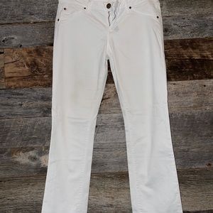 Hudson white bootcut jeans pants.